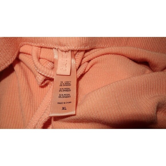 Skims Ribbed Lounge Wear Pants Wider Leg Peach Ribbed Modal Stretch XL - Picture 7 of 9